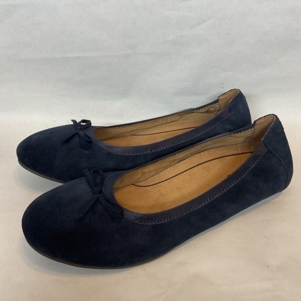 Vionic Liliana Navy Blue Suede Slip On Comfort Ballet Flats Women 9.5W China